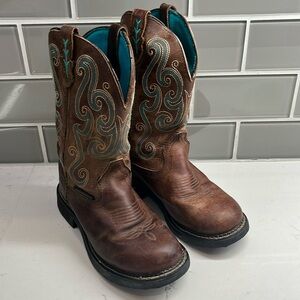 Justin Gypsy L9990 Women’s 6B Brown Leather Western Cowgirl Boots‎